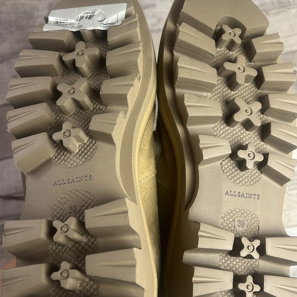 All Saints Wanda Genuine Shearling Lug Sole Combat Boot - Picture 8 of 10